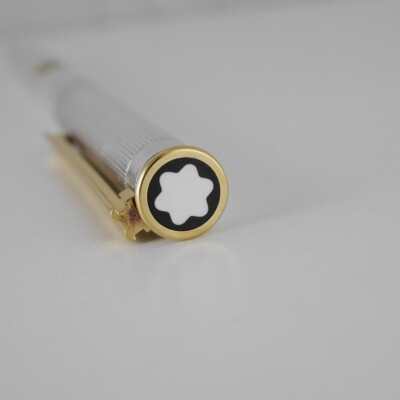 Montblanc Noblesse Silver Plated GT Ballpoint Pen (Blue Ink) FREE