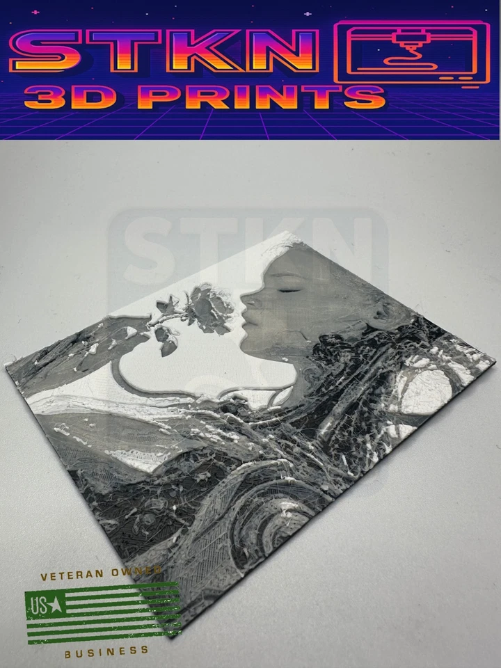 🎨 Cyborg Girl and Flower | Sci-Fi Art Relief - Large Decal Case Mod Magnet - Image 4 of 4