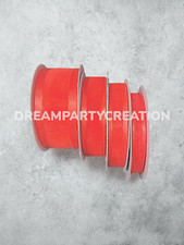 CORAL Organza SATIN EDGE Sheer Ribbon 100 nylon Choose Size  Yardage