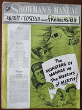 ABBOTT AND COSTELLO MEET FRANKENSTEIN  Universal 1948 ORIGINAL PRESSBOOK! UNCUT!