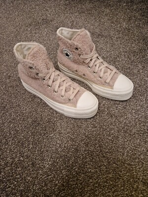 Converse CTAS Lift Platform Hi Top Cozy Farro Egret Black UK4 US6  NEW!!! UK