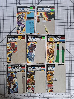 8 Vintage GI Joe/Cobra Full Cardbacks See Pics For Condition (Lot 14)