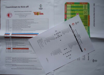 3 x Countdown Line-ups ... UEFA ECL 16.9.2021 Slavia Praha - Union Berlin