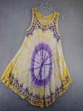 Sante Dress One Size Womens Sleeveless Tank Tie Dye
