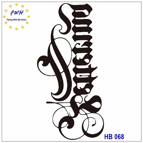 Tattoo Lettering Art Words Letters Body Arm Temporary Tattoos THBSeries - Picture 4 of 10
