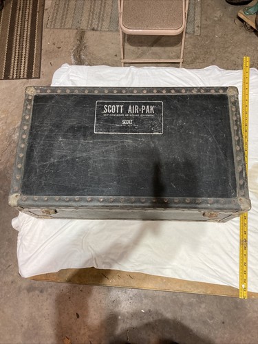 Vintage Firefighter Scott Air-Pak Case. Self Contained Breathing Equipment