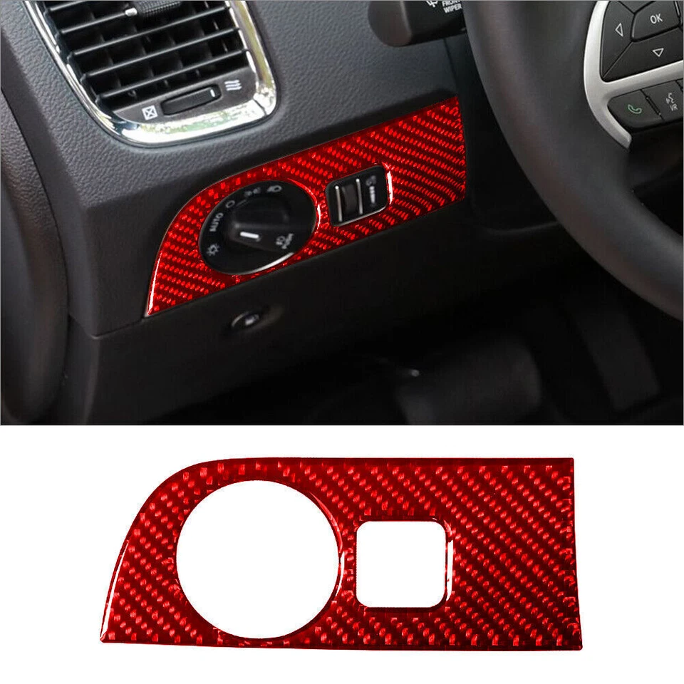 51Pcs Red Carbon Fiber Full Interior Kit Cover Trim For Dodge Durango 2014-2020 - Image 4 of 4