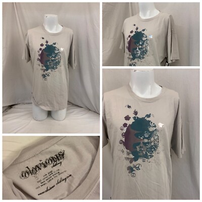 Obvious Clothing T Shirt XL Gray Short Sleeve 100% Cotton NWT YGI P2-7