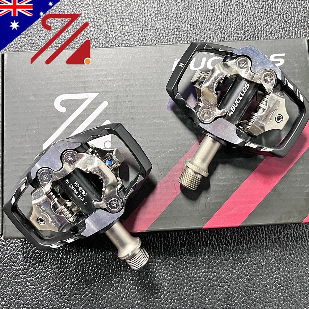 BUCKLOS Race SPD Clipless Pedals MTB Mountain Bike Clip in Dual