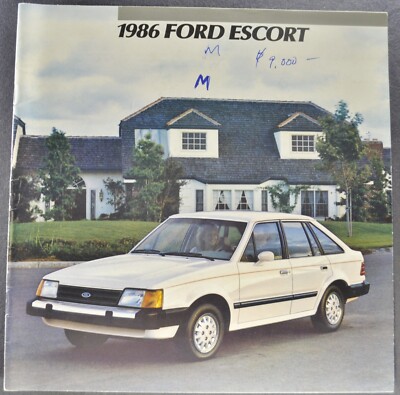 1986 Ford Escort Catalog Brochure LX GT Hatchback Wagon Nice
