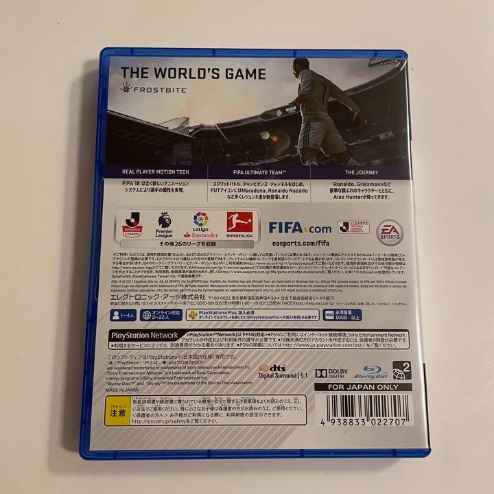 FIFA 18 Sony Playstation 4 PS4 Japanese ver Tested | eBay