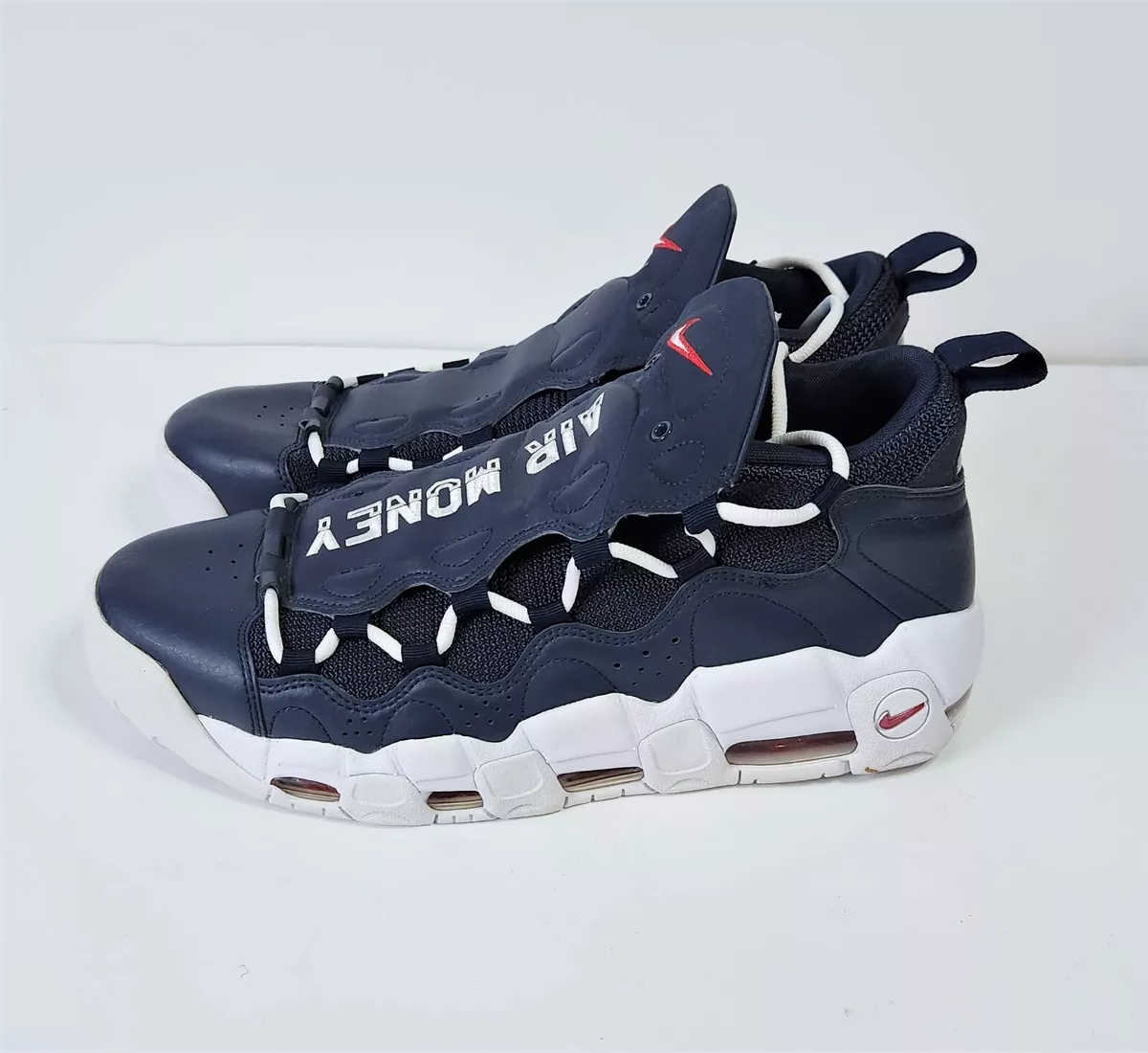 Nike Air More Money Obsidian Blue White Gym Red AJ2998 400 Mens