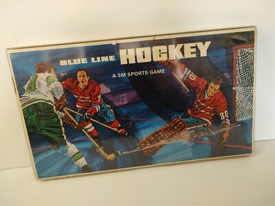 ボードゲーム　HOCKEY　GAME 1968 BLUE LINE HOCKEY BOARD GAME, all parts and books except