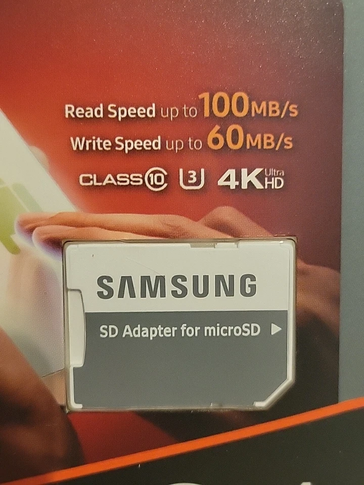 NEW SAMSUNG EVO Plus 64GB MicroSD Micro SDXC Memory Card w/SD Adapter - Image 3 of 4