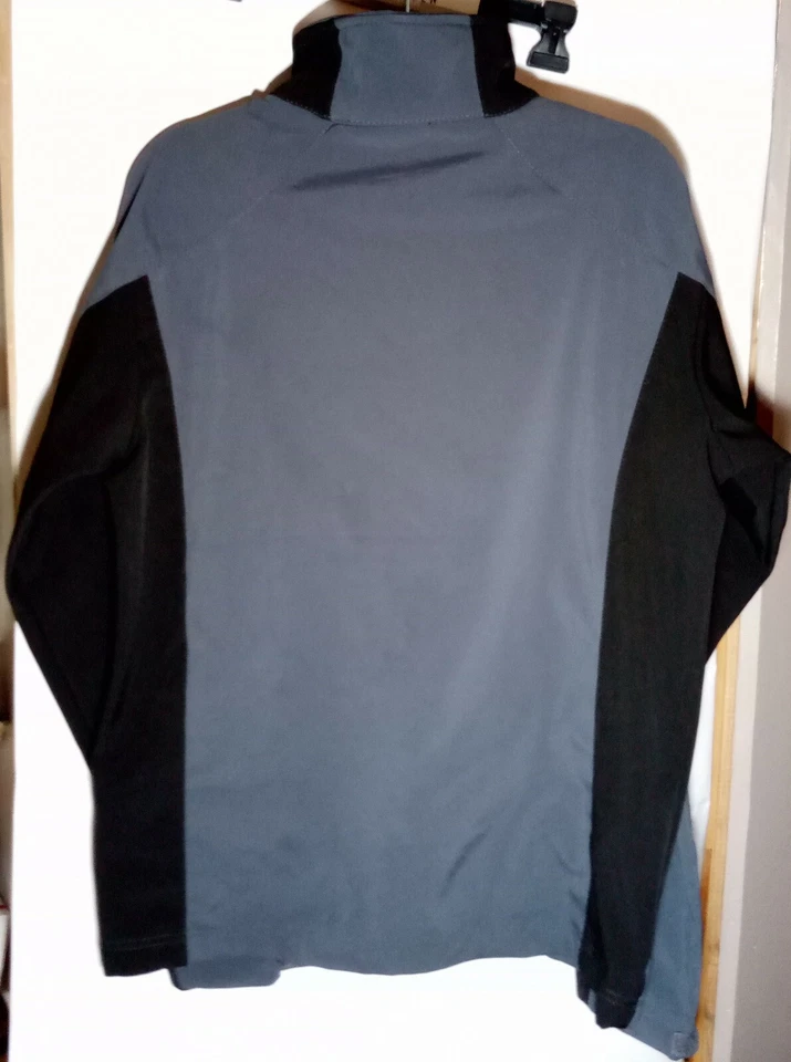 Chaqueta softshell deportiva sin capucha de poliéster Minus Zero gris negra para hombre M Foto 3 de 4