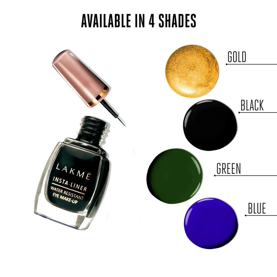 Lakme Insta Eye Liner Black Water Resistant Long Lasting & Waterproof 9ml - Image 3 of 4