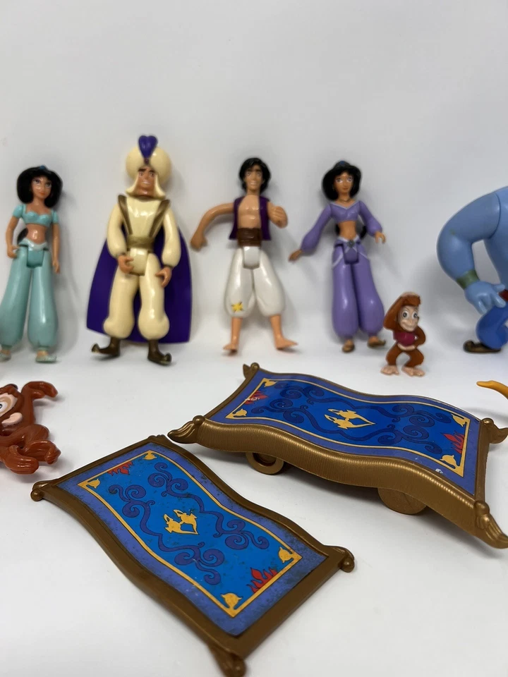 Винтажный Disney Аладдин фигурка лот игрушка 1992 Mattel джинн жасмин тигр - Изображение 3 из 4