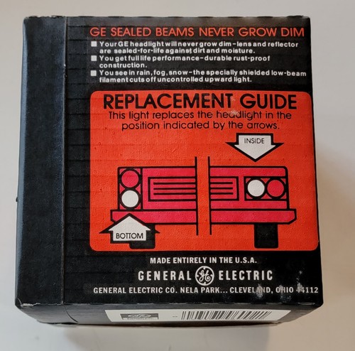 General Electric 4001 Round High Beam for 4 Headlight System 2 Lugs 12 Volts NOS - Picture 11 of 12