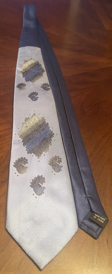 Corbata para el cuello Bruno Conte de Don Jonathan azul hecha a mano 100 % microfibra para hombre” Foto 3 de 4