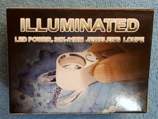 30X 21mm Illuminated Magnifier Jeweler LED Lighted Loupe Loop with Case