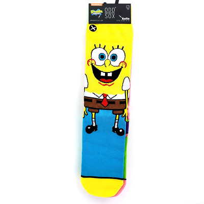 ODD SOX Mens Size 8-12 Nickelodeon SpongeBob SquarePants Crew Socks 1 Pair