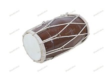 Neuf Handmade Indien Traditionnel Folk Musical Instrument Rope Dholak Avec Étui