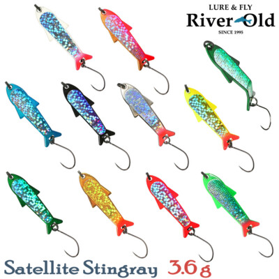 River Old Satellite Sting Ray 3.6 g Trout Spoon Assorted Colors