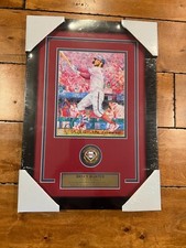 Bryce Harper "Bedlam at the Bank" Framed Lithograph Signed Perry Milou 14x20"