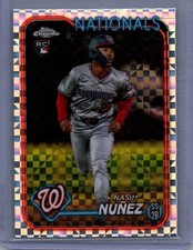 Nasim Nunez 2024 Topps Chrome Update X-Fractor RC #USC173 Washington Nationals