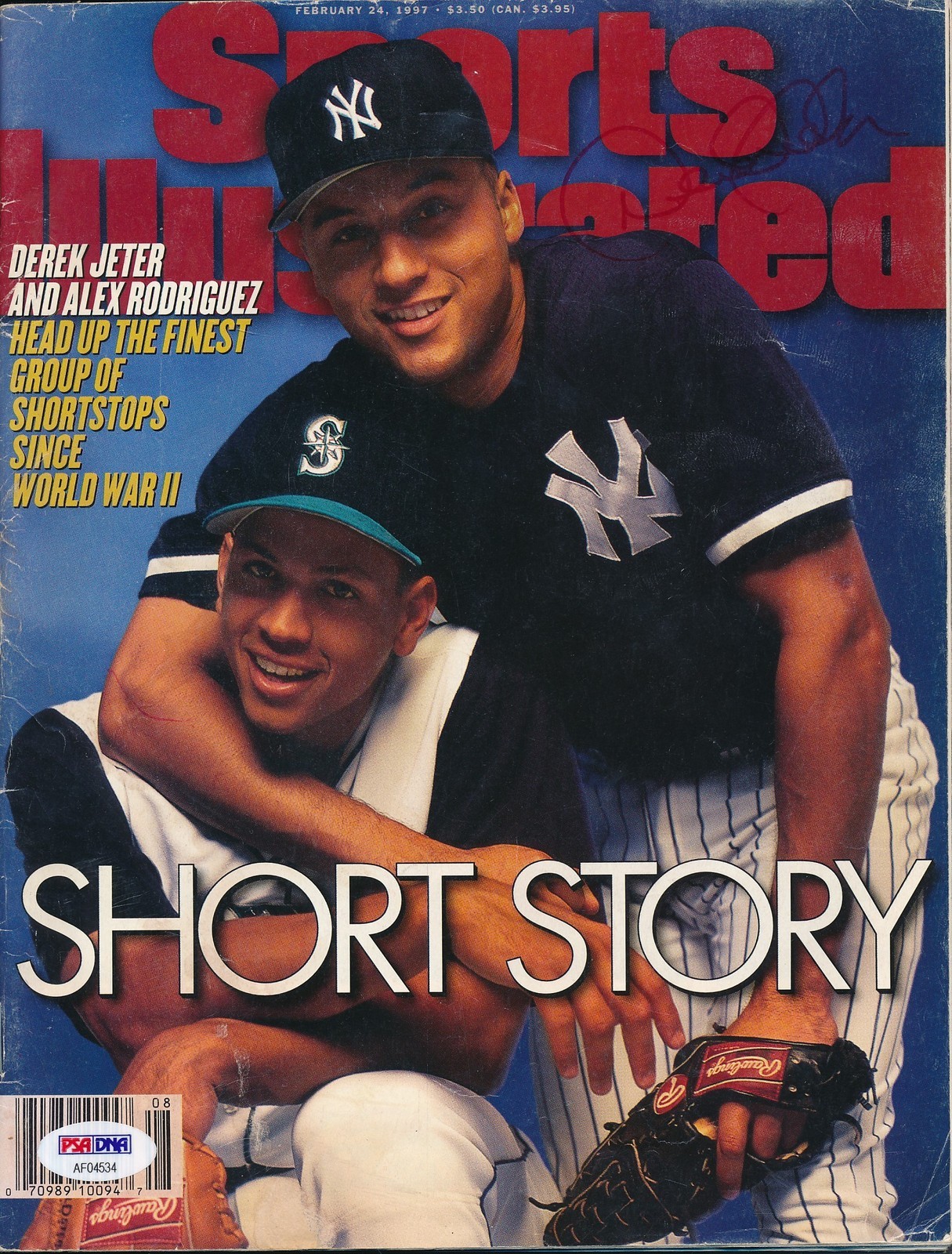 Derek Jeter Autographed Signed 2/24/1997 SI Magazine Auto PSA/DNA AF04534 