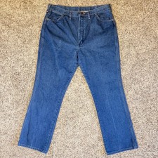 Vintage Wrangler Jeans Mens 40x32 Regular Fit Indigo Blue Made in USA 945DEN