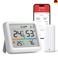 Bluetooth Wetterstation Funk AußEnsensor Hygrometer Thermometer Uhrzeit Datum
