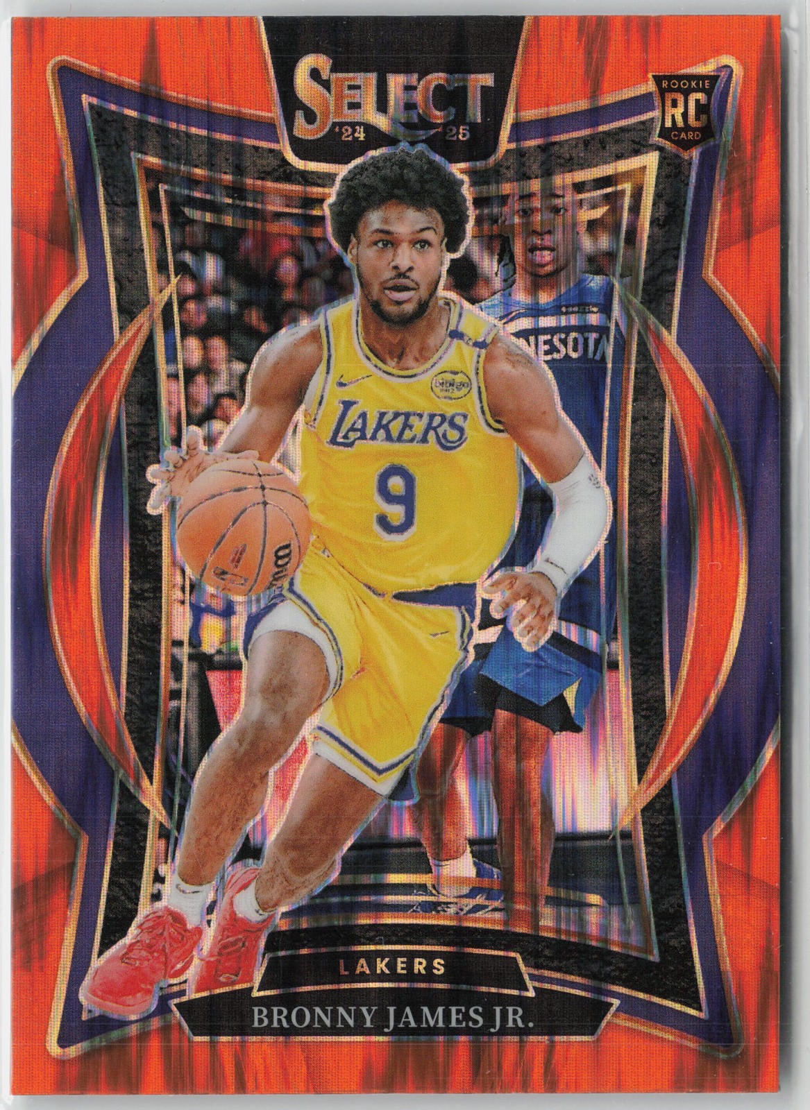 2024-25 Panini Select #90 Bronny James Jr. Orange Flash Prizm