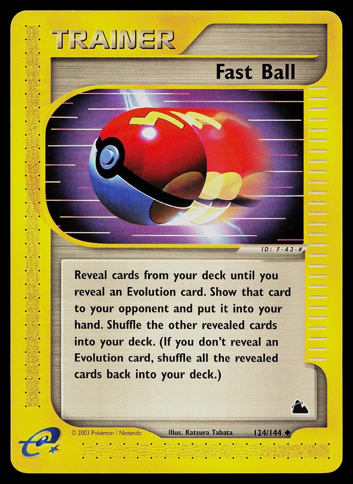 Pokemon Card - Fast Ball Skyridge 124/144 Uncommon