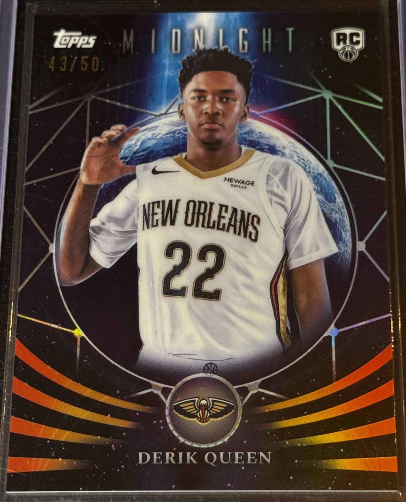 2025-26 Topps Midnight - Moonfall Derik Queen #MF-23 Summer Solstice /50 (RC)