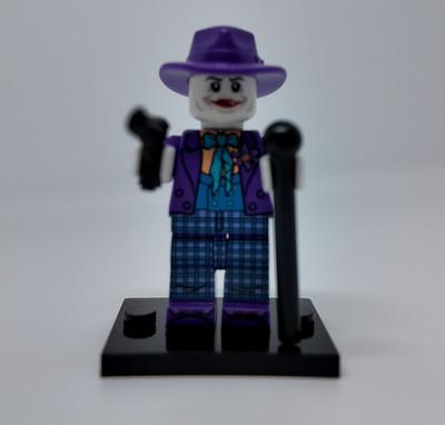 Custom 1989 The Joker Minifigure Jack Nicholson Purple Fedora