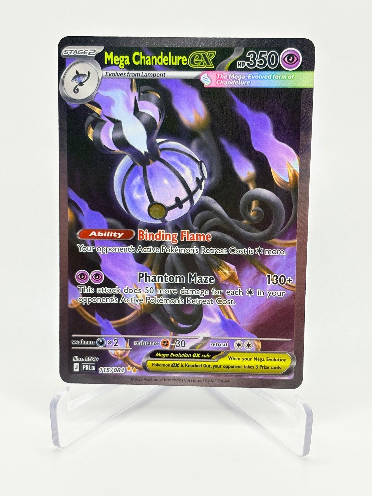 Mega Chandelure EX [Special Illustration Rare] #115 ** Pokemon Pitch Black 