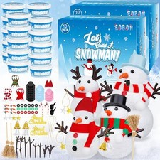 20 Pack Snowman Kit, DIY Christmas Craft for School Winter Kids Gifts 20