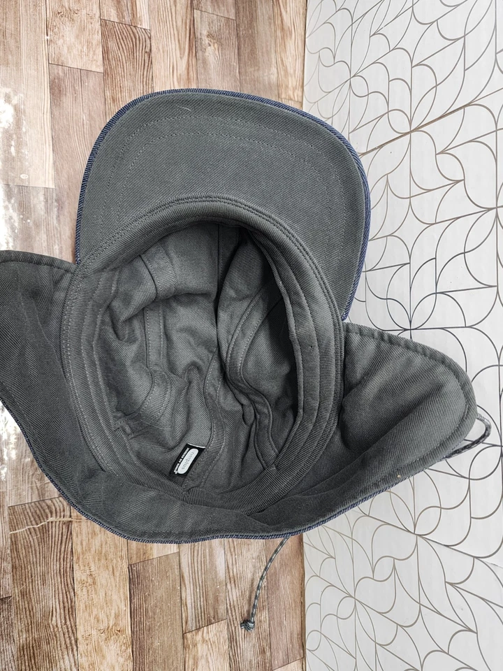 PATAGONIA Gama EARFLAP Gorra Franela Forrada Pico de Pato 5 Paneles Sombrero Búfalo A CUADROS Foto 4 de 4