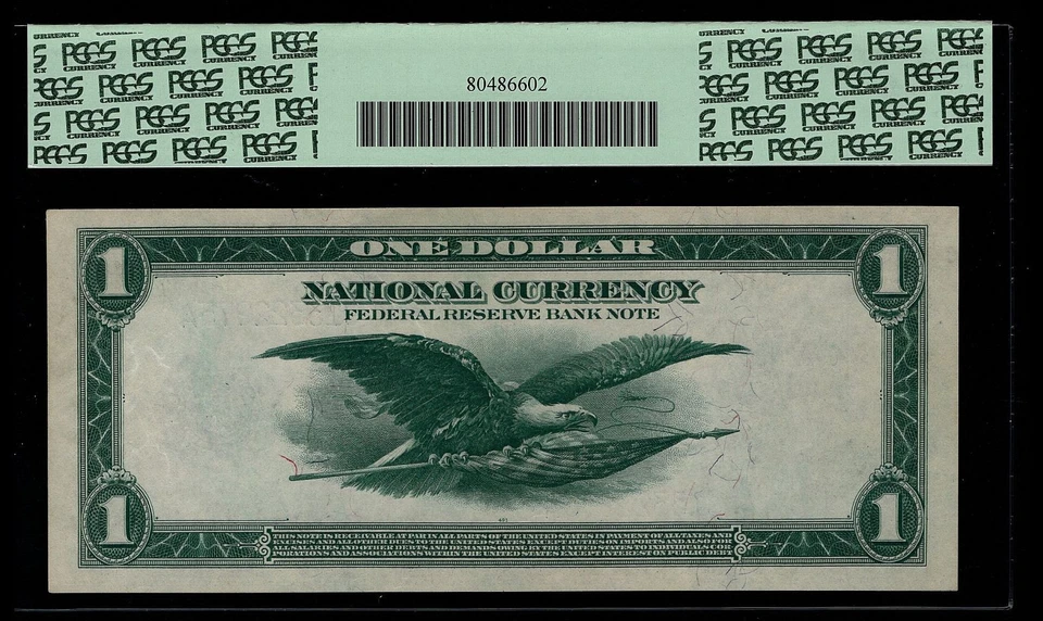 1918 $1 Federal Reserve Bank Note Kansas  CIty Flying Eagle PCGS65 PPQ (FFJ) - Image 4 of 4