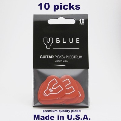 Y Blue Guitar Picks 0.60mm   10x Delrin Plektren    Made in USA