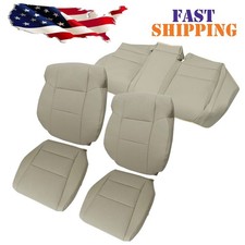 Front Bottom Top Rear Bottom Leather Seat Cover For 2009-2014 Acura Tsx Tan
