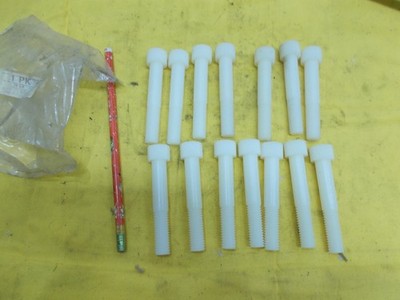 14 NEW SOCKET HEAD NYLON CAP SCREWS 1/2-13 x 3'' LONG SHSC 3450013300