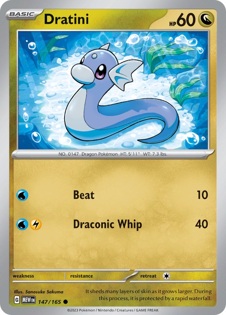 Dratini-Pokemon-147/165-SV: Scarlet & Violet 151--Common-NM-EN