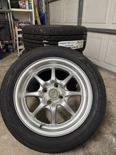 JDM Enkei J Speed 15x6 +324x100 Silver Honda Civic