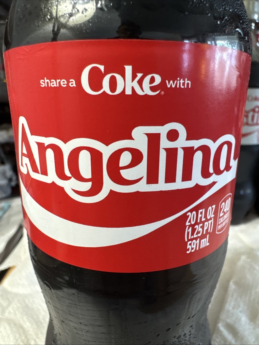 Share A Coke with Angelina 2025 Personalized Gift Coca Cola Bottle