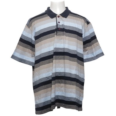 Bexleys Man, Poloshirt, Größe: 58, Blau/Grau/Beige, Baumwolle, Streifen #eTh