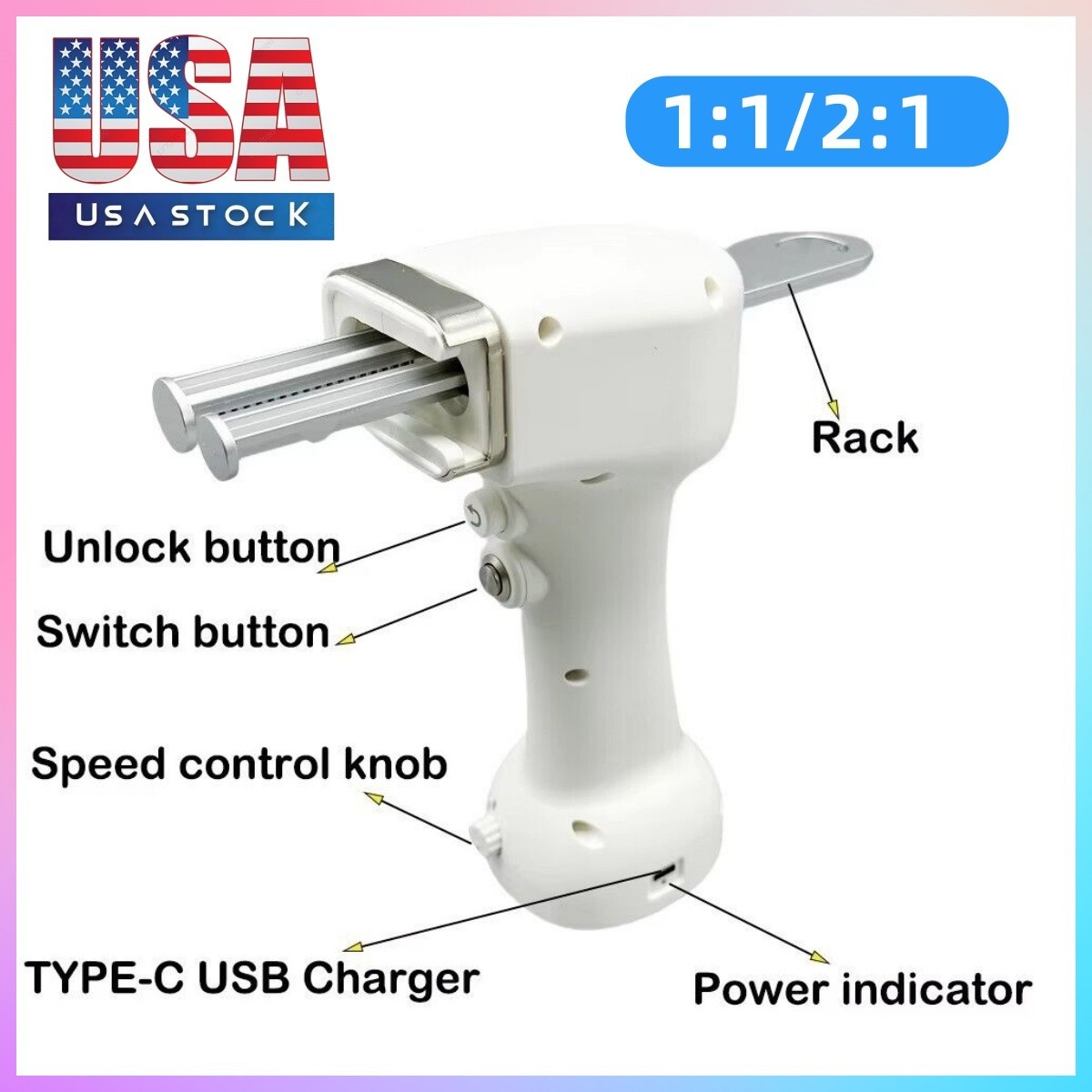 Automatic Dental Impression Mixing and Dispensing Machine 1:1/2:1 Gun Dispenser