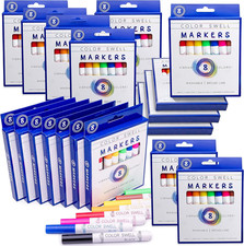 Washable Bulk Markers - 18 Boxes of 8 Vibrant Colors 144 Total Perfect for Kid