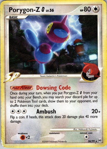 Porygon-Z G 26/99 Rare Arceus Pokemon Damaged